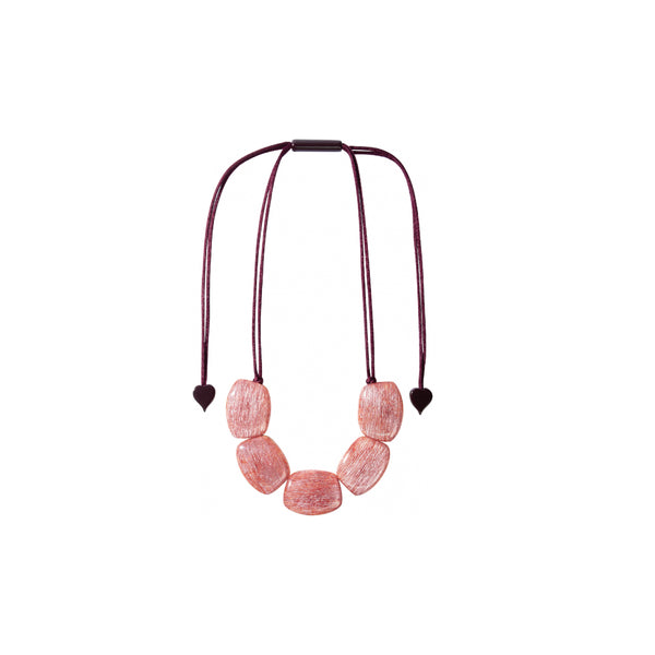 Zsiska ELIA Adjustable Necklace(5Beads) - Bright Pink - The uniek | lifestyle you need