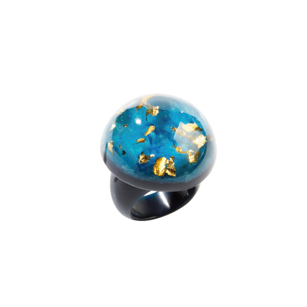 Zsiska PHILO Handmade Ring - Teal - The uniek | lifestyle you need