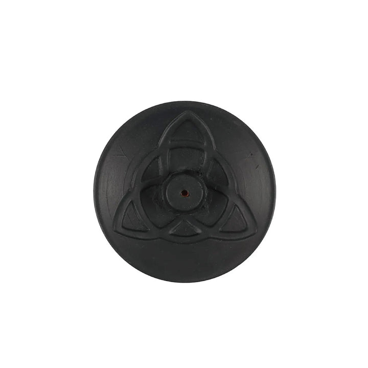 Something Difference UK - Black Triquetra Terracotta Incense Plate - The uniek | lifestyle you need