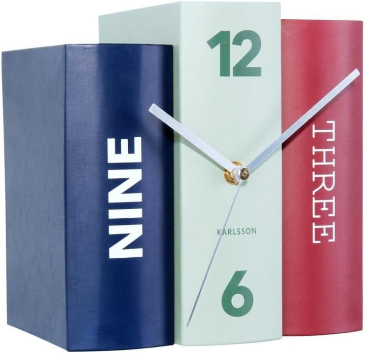 Karlsson Table clock Book - Contradiction Paper - The uniek | lifestyle you need