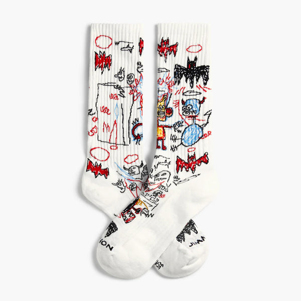 Jimmy Lion Fun Socks - Athletic Basquiat Batman  52