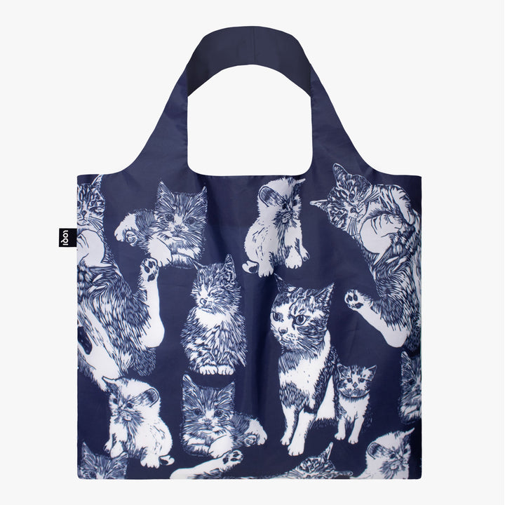 LOQI Red Poppy Bee Cats Recycled Bag - The uniek | lifestyle you need