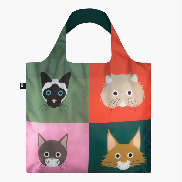 LOQI Stephen Cheetham Cats Recycled Bag - The uniek | lifestyle you need