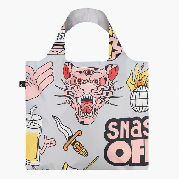 LOQI Tiger Snake Beer Grey Recycled Bag - The uniek | lifestyle you need