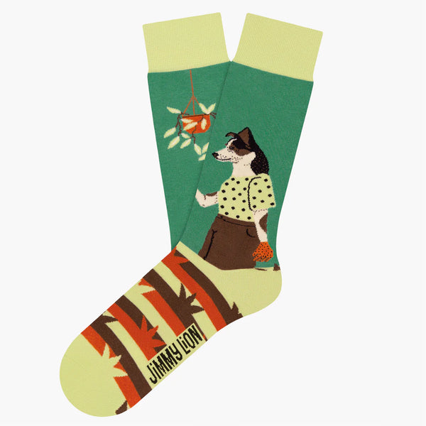 Jimmy Lion Dog Days Socks - The Gardener Green - The uniek | lifestyle you need