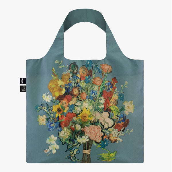 LOQI Flower Pattern Blue Bag - The uniek | lifestyle you need