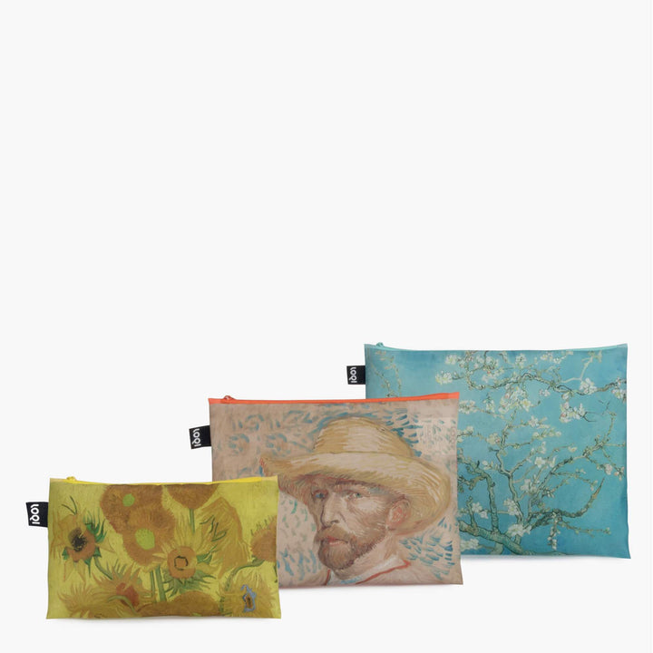 LOQI Sunflowers, Self-Portrait, Almond Blossom Recycled Zip Pockets - The uniek | lifestyle you need
