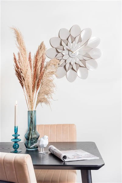 Karlsson Wall Clock Flower Plastic - Warm Grey - The uniek | lifestyle you need