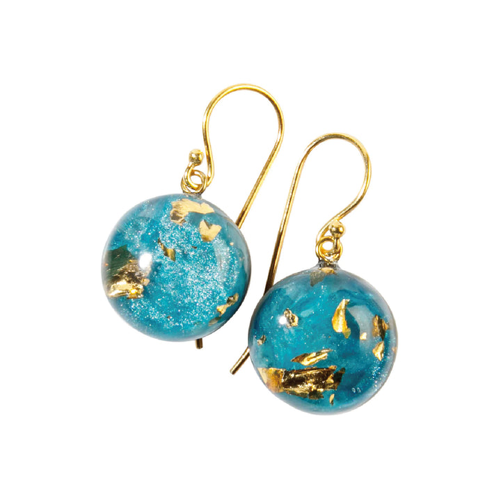 Zsiska PHILO Short Hook earring - Teal - The uniek | lifestyle you need